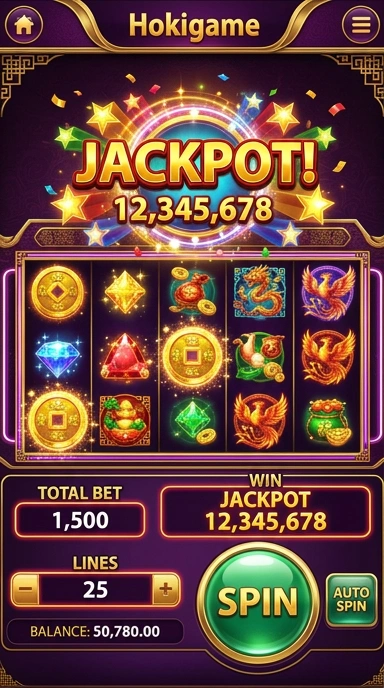 Cuplikan layar menu unduhan hokigame untuk perangkat Android
